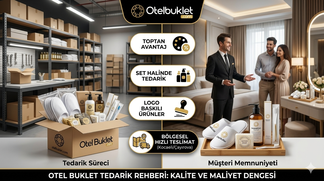 Toptan otel buklet ürünleri tedarik rehberi ve logolu terlik setleri
