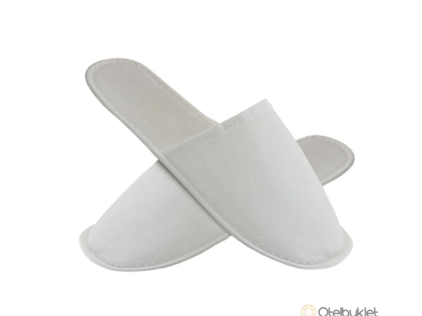 Lüks Elyaf Otel Terliği Süngerli Kaymaz Taban Poşetli