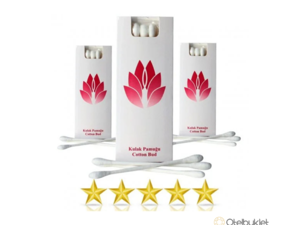 Otel Kulak Pamuğu Kutulu 3 lü Paket Lüks Buklet Sunumu