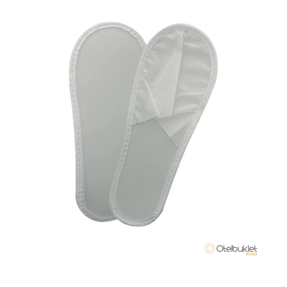 Beyaz Tek Kullanımlık Poşetli Kullan At Otel Terliği